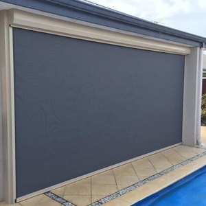 ستائر دوارة خارجية بسحاب للحماية من الرياح الجانبية للبرجولا مع قماش شبكي - Product Image 4