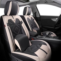 Fundas Universales de Cuero para Asientos de Coche, Juego Completo, Interior Automotriz de Lujo, Fundas de Asiento de Coche Personalizadas de PU/PVC