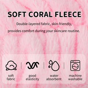 Bandeau en polaire corail doux avec nœud pour le lavage du visage, le maquillage, le spa, les mariages – Bandeau en peluche fait main style japonais et coréen – Cadeau pour femme - Product Image 6
