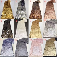 Tissu en maille extensible style TikTok Dubaï, tissu en dentelle à paillettes holographiques hexagonales de 60 mm pour robe de soirée de mariage