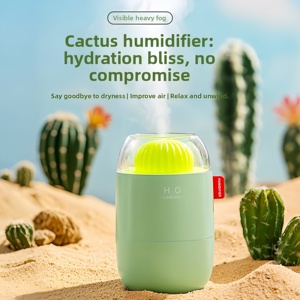 Humidificateur Diffuseur Ultrasonique Portable USB Mini à Brume Froide, Parfum Cactus Charbon, pour Hôtels et Usage Domestique, 280 ml, Modèle Plant H - Product Image 3