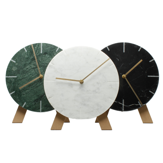 Hot Sell  Modern Natural  Marble  Wall Clock for Home Decor