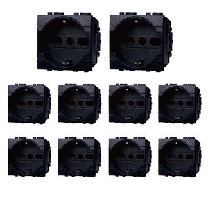 Prise murale Gloca Schuko 2P+T 16A 250V en plastique, lot de 10 pour la série Living - Product Image 1