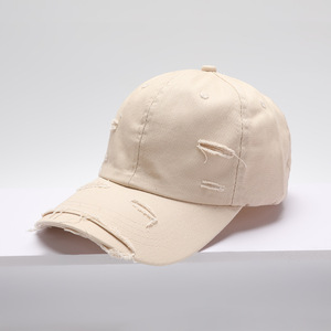 Cappellino da Baseball Trendy con Effetto Usurato, Ricamo Logo Personalizzato, Stile Streetwear, Versatile, Morbido, con Visiera a Becco d'Anatra per Protezione Solare - Product Image 2