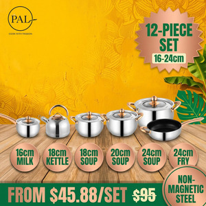 Set Peralatan Dapur 6 Buah Bentuk Apel dari Baja Tahan Karat, Badan Panci Bentuk Ketel, Multifungsi, Universal, Ramah Lingkungan - Product Image 4
