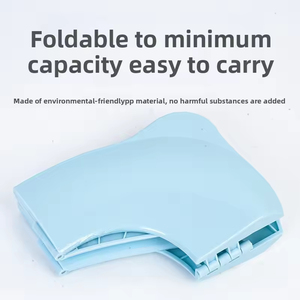 Nouveau siège de toilette pliable pour bébé en PP rose personnalisé, sac de voyage inclus, base en caoutchouc antidérapante, toilette d'apprentissage pliable pour enfants - Product Image 2