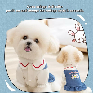 Ropa Adorable de Jean para Cachorros al por Mayor Pajarita para Gato Ropa de Diseñador de Lujo Vestidos y Faldas para PERROS y GATOS - Product Image 4