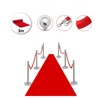 JESSUBOND Poteau de bienvenue en acier inoxydable Barrières en corde Stanchions VIP Barrier Carpet Velvet Rope Set