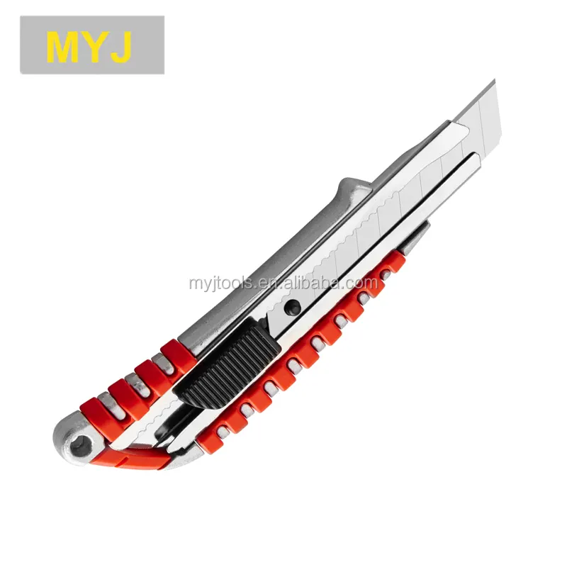 18mm high steel carbon blade cutter aluminum utility knife with blades