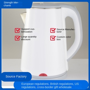 Electric Cordless <b>Kettle</b> White Stainless Steel Spout Push Button Lid 1.6-2.0L 1500W Auto Shut-off Digital Control for Home - Product Image 6