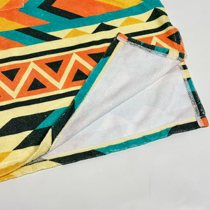<span class=keywords><strong>Serviette</strong></span> poncho à capuche en microfibre éponge imprimée d'un côté, légère, taille unique, pochette de rangement, logo personnalisé - Product Image 3