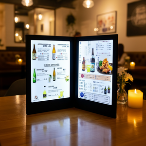 Menú LED Recargable Personalizado de Cuero PU, Soporte de Señal para Menú Iluminado, Libro de Mensajes para Bar, KTV, Restaurante de Alta Gama, <span class=keywords><strong>Hotel</strong></span>, Salón - Product Image 1