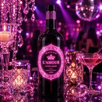 Étiquette de bouteille de vin LED étanche personnalisée pour événements, marque Longstargift, forme sur mesure, pour la promotion du vin