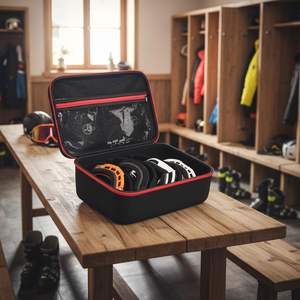 Étui de voyage pour 4 paires de lunettes de ski multiples, sac de protection portable pour lunettes de snowboard avec poche en filet pour gants, voile, spray - Product Image 6