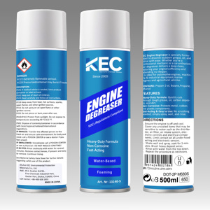 KEC 柠檬香味汽车内饰除油剂 500ML，泡沫配方，用于清洁发动机表面和去除油脂 - Product Image 2