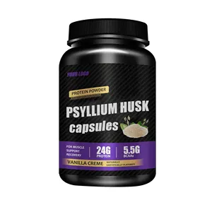 Psyllium 껍질에 99% 초본 섬유 보충 유기 벌크 psyllium 껍질 캡슐 추출