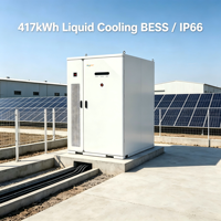 Armoire de stockage de batterie au lithium refroidie par liquide ESS 417 kWh, directement de l'usine, pour usage industriel, pour couplage AC
