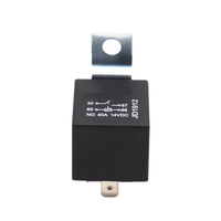 Relais automobile standard SPDT 12V/40A 5 broches, interrupteurs et démarreurs pour véhicules lourds avec douille de relais étanche noire et boîtier transparent