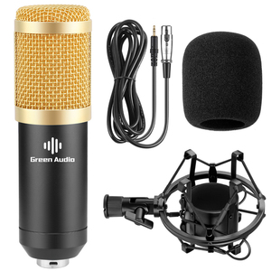 GAM-800 studio professionnel radiodiffusion enregistrement de microphone à condensateur de type boule anti-vent en mousse bouchon câble d'alimentation noir - Product Image 5