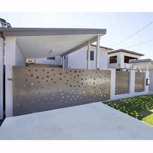 Tùy chỉnh hiện đại hàng rào cổng Thiết kế laser cắt nhôm bảng điều chỉnh với thân thiện với môi <span class=keywords><strong>trellis</strong></span> hệ thống đường sắt - Product Image 2