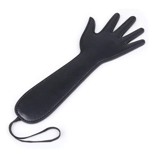 Raquette anti-moustiques en forme de paume, raquette anti-moustiques manuelle en cuir PU, raquette anti-mouches à long manche pour la cuisine. - Product Image 1