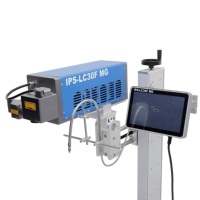 Machine de marquage laser CO2 IPS-LC30F MG Flying haute précision, longueur d'onde 10,64 μm, pour la date d'expiration et le numéro de lot sur les bouteilles en plastique PET