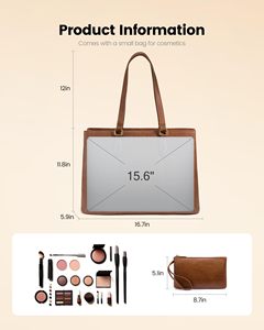 Protective Durable <b>15.6</b>-<b>inch</b> <b>Laptop</b> Tote <b>Bag</b> with Padded Protection Water-Resistant Material for Daily Use by Professionals - Product Image 2