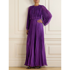 Hoge Kwaliteit Zomer Mode Elegante Mouwloze Maxi Jurk Voor Vrouwen Mooie Lijnen Vloerlengte Natuurlijke Geplooide Eco-Vriendelijke - Product Image 2