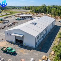 Nave Metálica Prefabricada de Acero, Estructura de Acero, Kit de Construcción Industrial, Taller de Gran Envergadura, Granero Agrícola, Panel de Marco Galvanizado