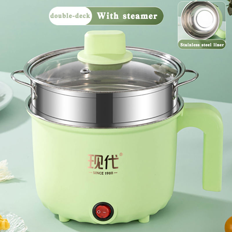 Vert/18cm intérieur en acier inoxydable avec cuiseur vapeur en acier inoxydable