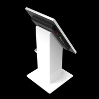 Quiosco de pantalla táctil de 43 pulgadas, tecnología capacitiva infrarroja, quiosco de publicidad de pie de Metal, lector de código de barras para interiores