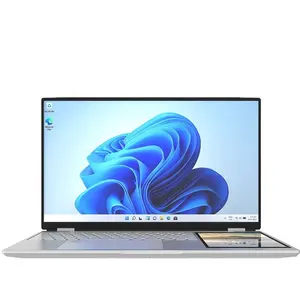 批发新设计双屏笔记本电脑15.6英寸 + 7英寸触摸屏定制标志笔记本电脑