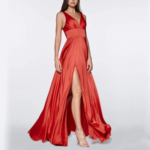 Della Bretella di modo Del Partito Senza Maniche Maxi Vestito Da Donna Estate <span class=keywords><strong>raso</strong></span> Slittamento Vestito Da Sera <span class=keywords><strong>lungo</strong></span> - Product Image 4