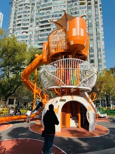 Attrezzature per Parco Giochi all'Aperto a Tema Spaziale Personalizzate, Sport e Ricreazione, Strutture in Metallo, Doppio Scivolo in Acciaio Inox a Forma di Razzo - Product Image 5