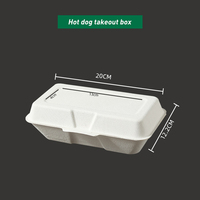 Nouvelle boîte pliante à bagasse jetable boîte à hot-dog Design Sense Dégradable Écologique Sûr Papier de canne à sucre non toxique