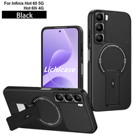 Coque de téléphone magnétique forte à trou de précision antidérapant Lichicase pour Infinix Hot 60 60i 60Pro 60Pro + coque arrière en TPU
