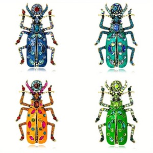 Broche <span class=keywords><strong>Scarab</strong></span> en émail pour hommes et femmes Broche en strass insecte Accessoires pour coccinelle - Product Image 1