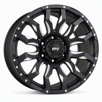 Jantes en alliage forgé usinées PY, finition noire, pour tout-terrain, 16-24 pouces, concaves profondes, pour 4x4, SUV, pick-up