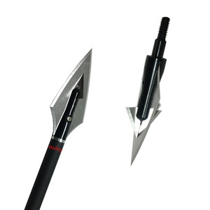 Tir à l'arc Arrow Breadheads Chasse Embouts à vis noirs Têtes de flèche HB 2 lames 145gr et 160gr Points de chasse en acier inoxydable HB - Product Image 1