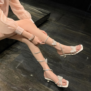 <span class=keywords><strong>Sandales</strong></span> Sexy d'Été à Talon Haut de 6 cm Couleur Unie – Bout Ouvert Antidérapantes en Caoutchouc, Tige en PU pour <span class=keywords><strong>Femme</strong></span> (OEM/ODM) - Product Image 5