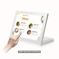 Terminal de commande Android de bureau en forme de L, écran tactile 10 pouces, borne de commande automatique, affichage LCD, pour les aires de restauration, la vente au détail et les usines