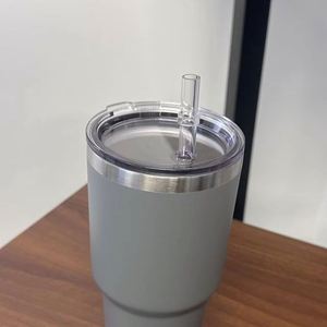 Replacement <b>Straw</b> Compatible with Stanley 40 oz 30 oz Cup Tumbler <b>Reusable</b> <b>Straw</b> with Cleaning Brush Plastic Clear - Product Image 6