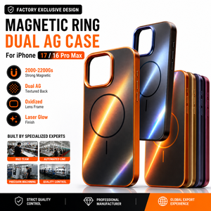 Funda para iPhone 17 16 Pro Max con Anillo Magnético, Panel Trasero Texturizado con Impresión Dual AG, Resistente a Arañazos, Precio de Fábrica - Product Image 1