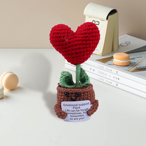 Mặt hàng trang trí Handmade dệt kim Crochet tình cảm búp bê Thẻ tích cực phục sinh kỷ niệm ngày cưới Vải Búp bê trang trí - Product Image 4