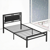 Cadre de lit en métal moderne de luxe, taille simple, facile à assembler, lit intelligent au design simple pour chambre à coucher ou hôtel, literie de beauté