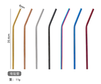 Paille à boire réutilisable en acier inoxydable 18/10 de 6 mm, respectueuse de l'environnement