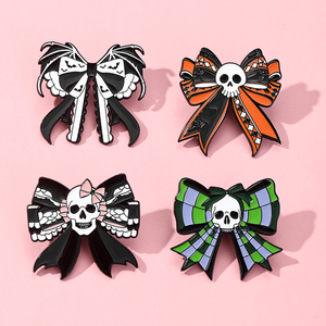 Broches en émail souple personnalisées en gros <span class=keywords><strong>pour</strong></span> Halloween, broches gothiques en métal avec impression UV, accessoire de mode effrayant en stock - Product Image 3