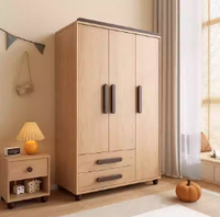 Moderner Kinderkleiderschrank mit Schiebetüren - Großer Aufbewahrungsschrank für Kleine Räume Schlafzimmer Wohnmöbel