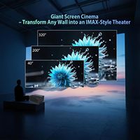 Projecteur de plafond 4K, projecteur intelligent de cinéma 4K Android avec haut-parleurs, 500 ANSI, meilleure qualité d'image, téléchargement d'applications, Data Show Beamer