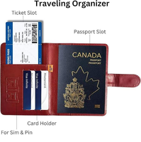 Fabriqué à la main de luxe 4 pouces marron foncé en cuir PU organisateur de voyage personnalisé RFID bloquant la couverture de passeport porte-carte Durable